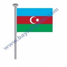 AZERBAYCAN GÖNDER BAYRAK 50x75 ( EBAT SEÇİNİZ )